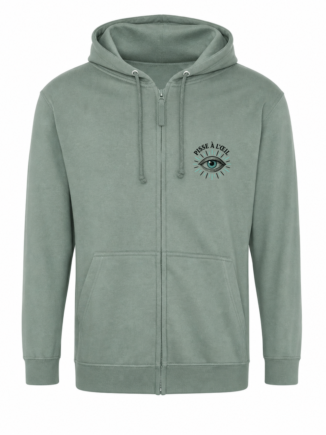 Sweat à capuche zippé unisexe