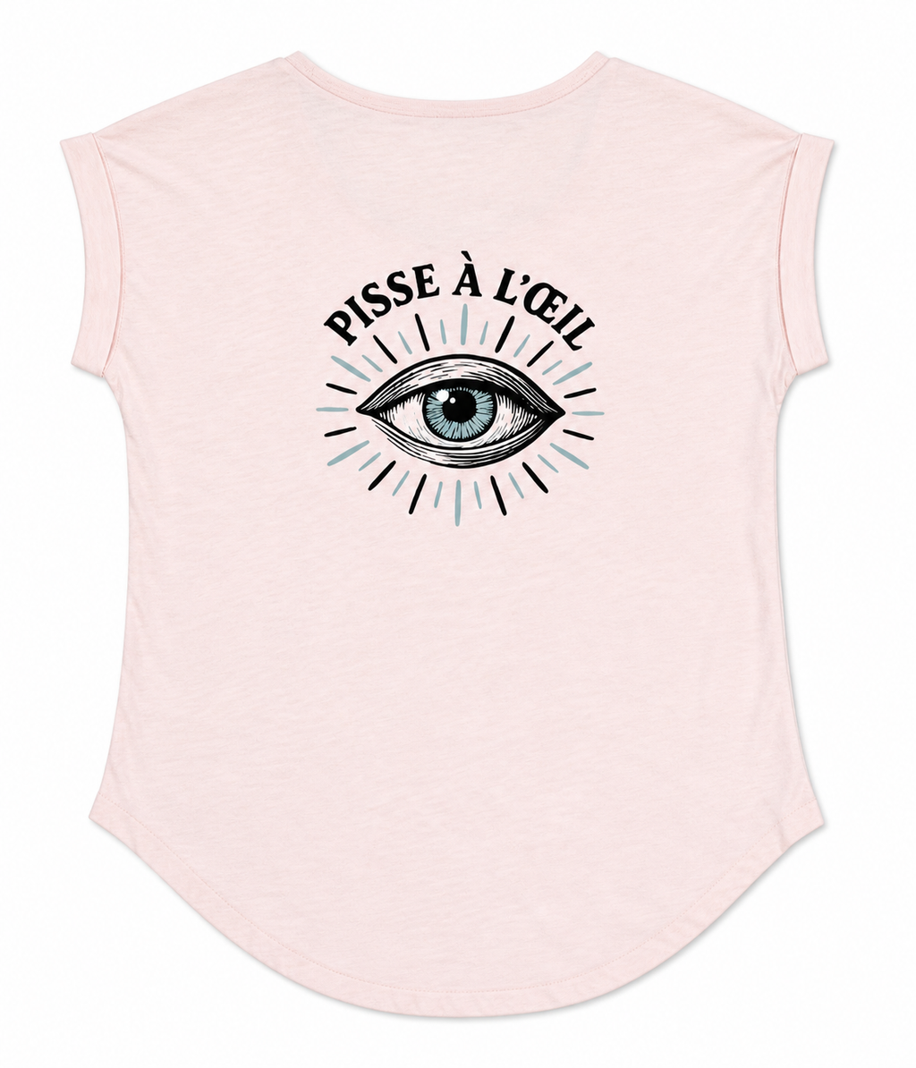 T-shirt femme à dos allongé