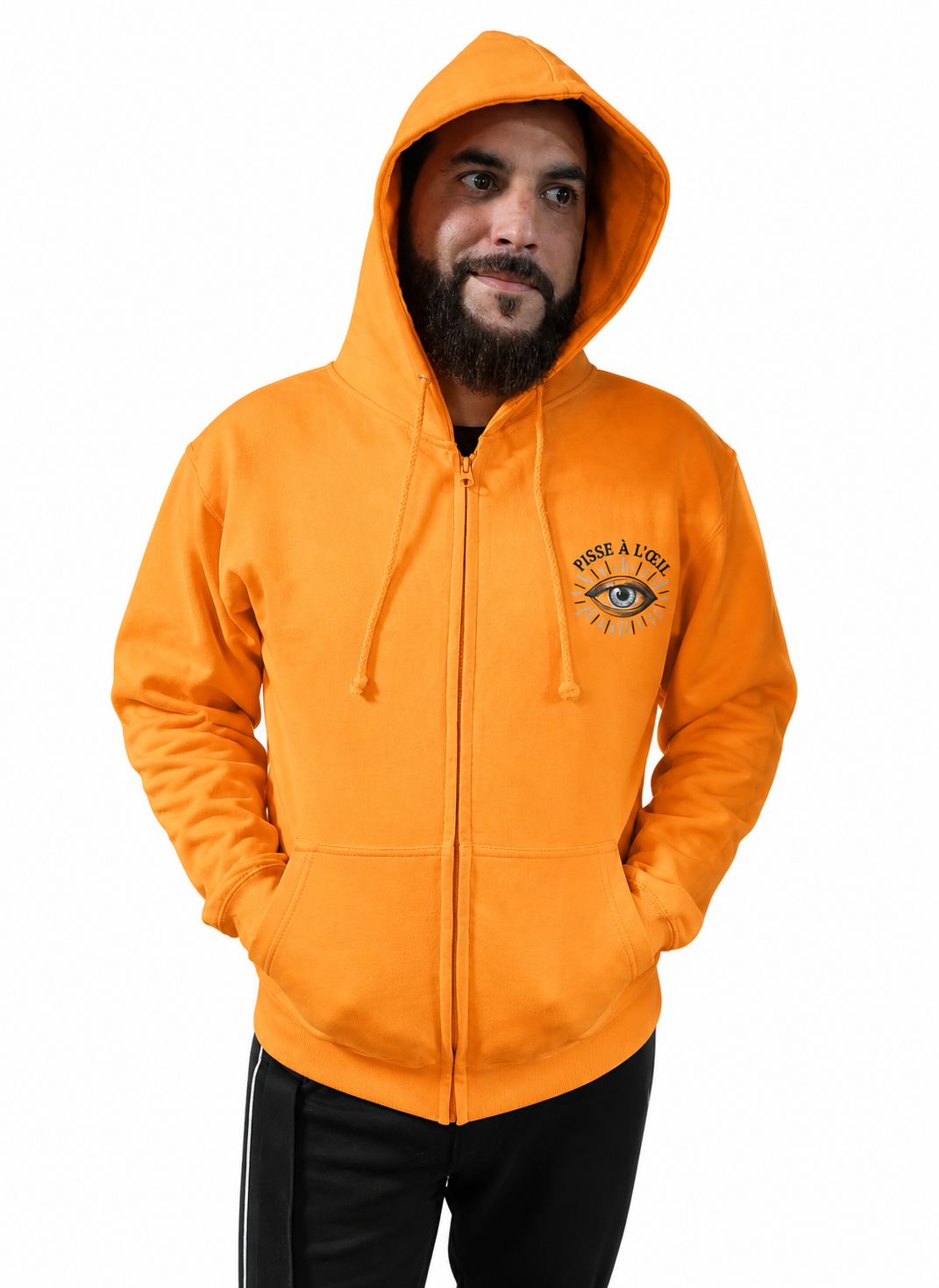Sweat à capuche zippé unisexe